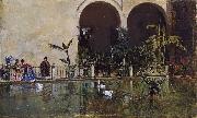 Pool in the Alcazar of Seville (nn02)   Raimundo de Madrazo y  Garreta